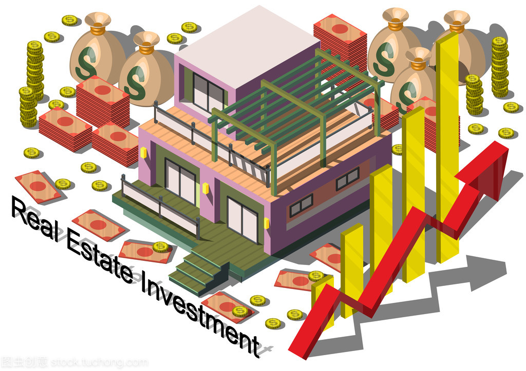 信息图形房地产投资概念的插图